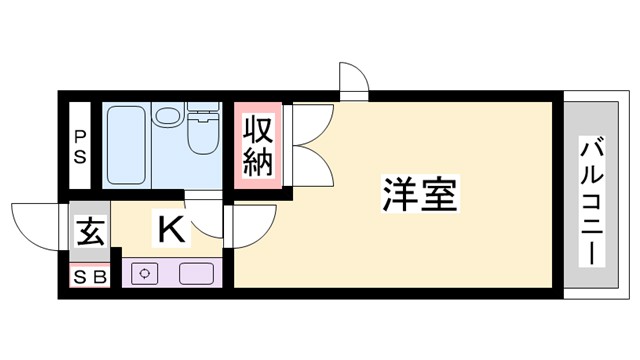 カレッジ北八代の間取り