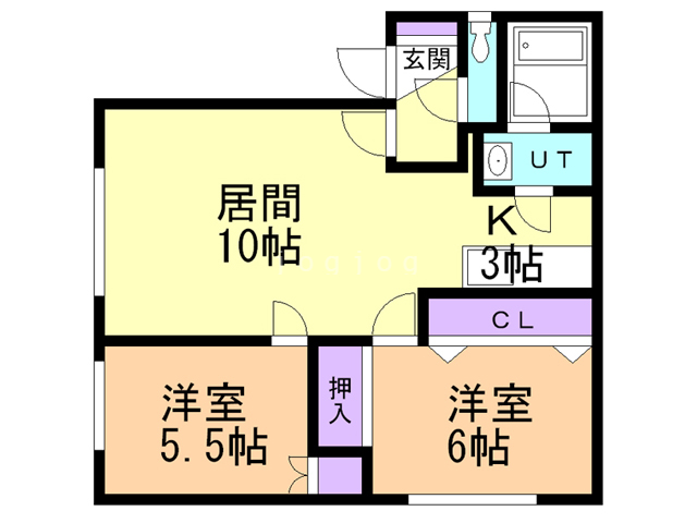 函館市昭和のアパートの間取り