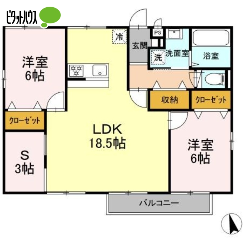 ハミング諏訪Ａの間取り