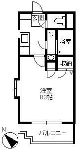 鹿児島市宇宿のマンションの間取り