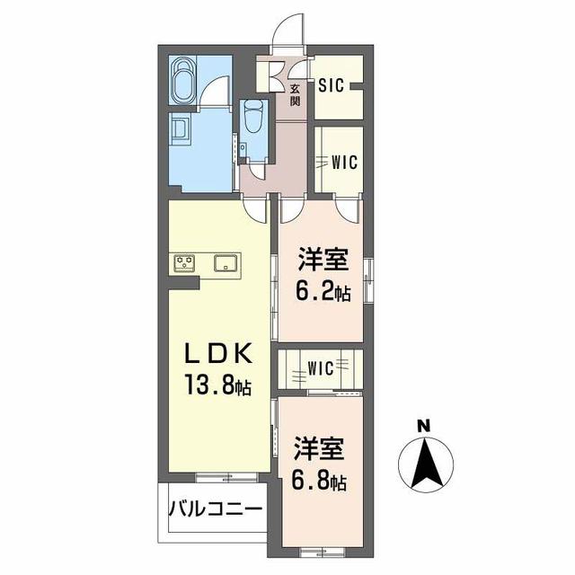 シャーメゾン京都旧二条の間取り