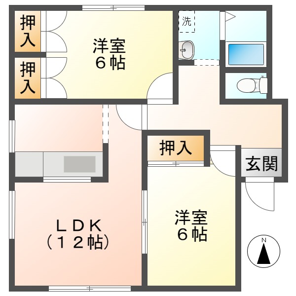 フレグランス松本A棟の間取り