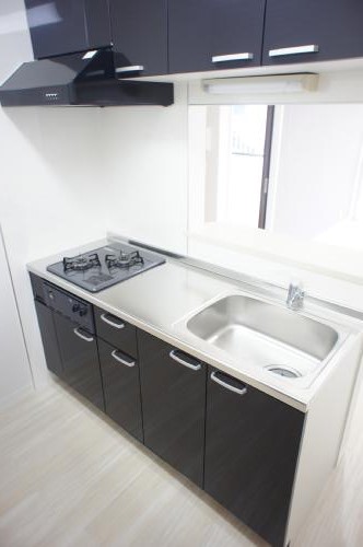 キッチン　二口ガスコンロ設置可です。