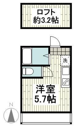 相鉄本線 二俣川駅 徒歩6分 2階建 築11年の間取り写真