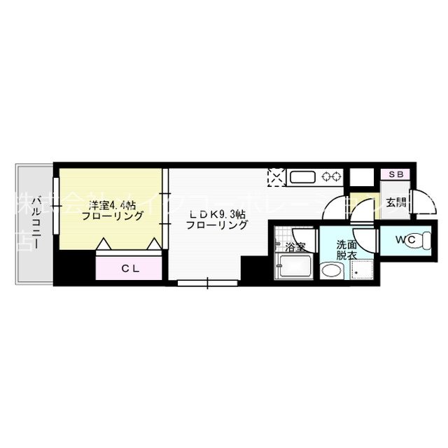 地下鉄空港線 赤坂駅 徒歩7分 13階建 築11年の間取り写真