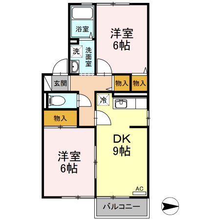 ゼフィール開和の間取り