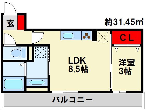 Polonia Matsubara B棟の間取り