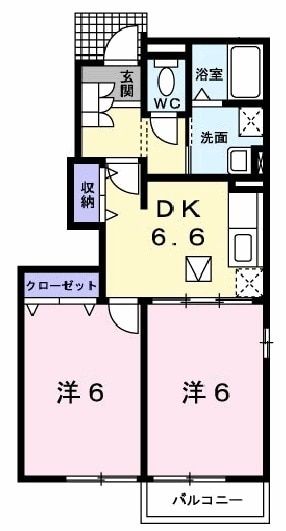 サングリーンハイツＡの間取り