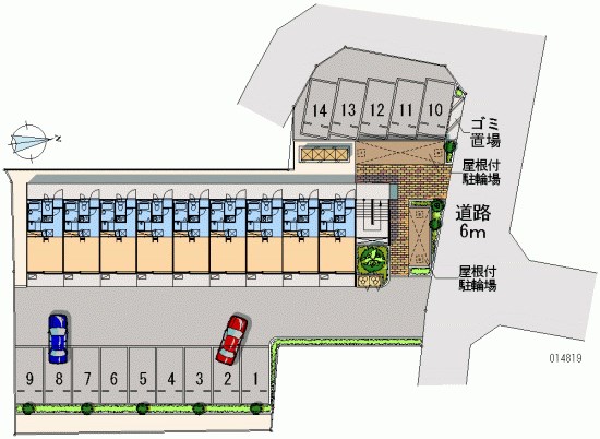 駐車場　配置図です。