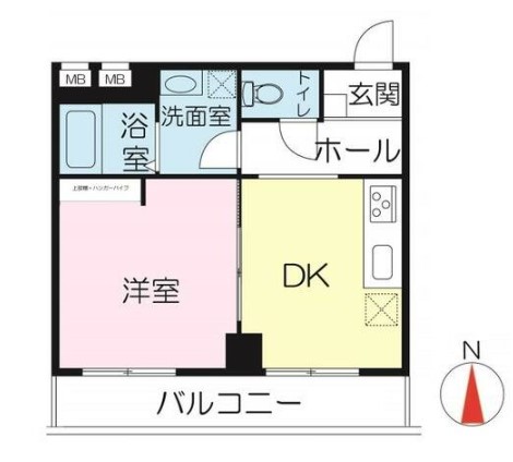 大阪市此花区四貫島のマンションの間取り