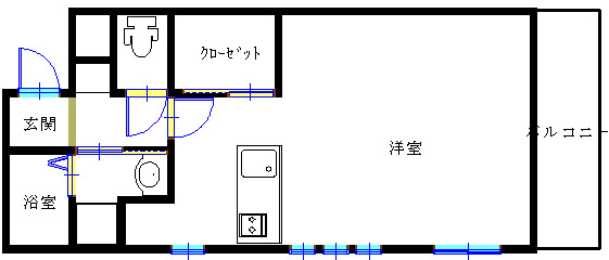 鹿児島市下竜尾町のマンションの間取り