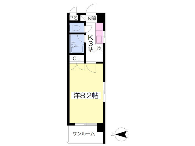 松山市本町のマンションの間取り