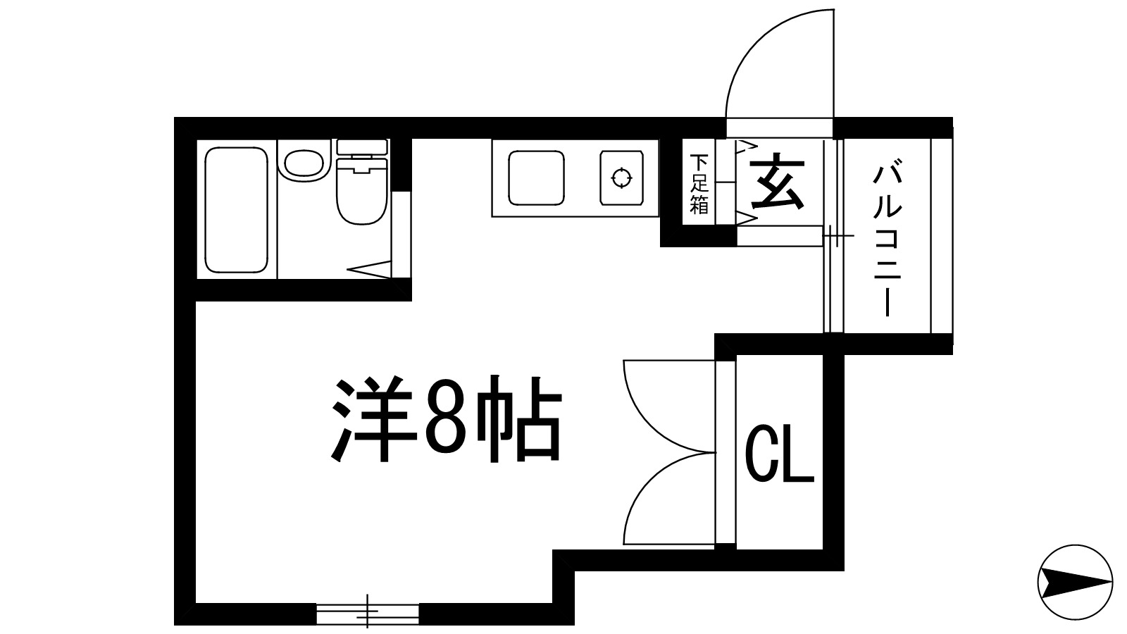 池田市天神のマンションの間取り