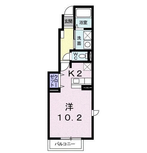 熊本県熊本市南区薄場２（アパート）の賃貸物件の間取り
