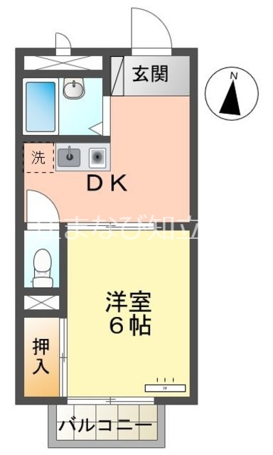 豊田市美里のアパートの間取り