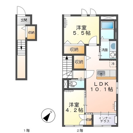 小山市城西新築アパートの間取り