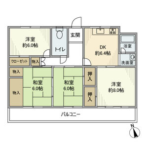 白山住宅の間取り