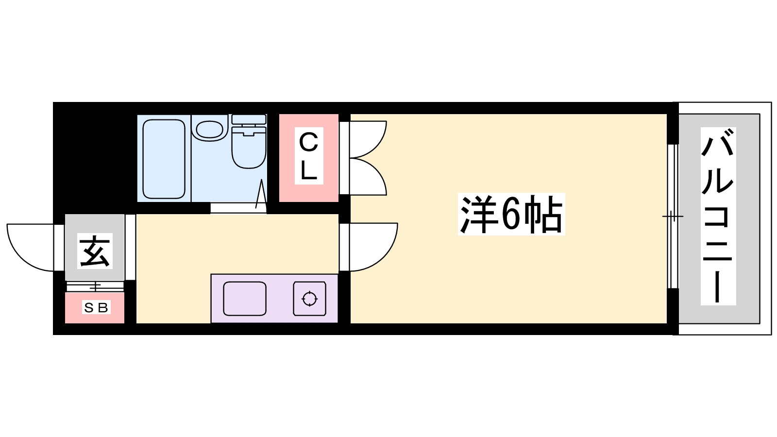 姫路市広畑区東新町のマンションの間取り