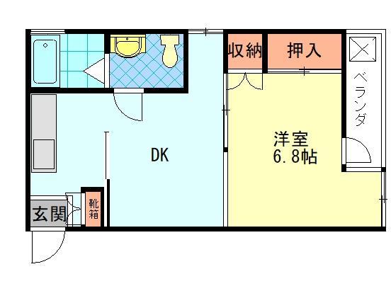 サングレイスえのくまＢ棟の間取り