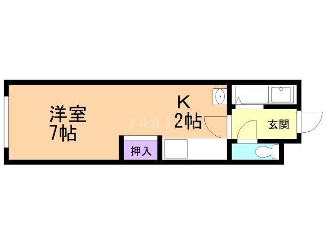 札幌市北区北二十三条西のマンションの間取り