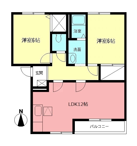 ビューラー上星　弐番館の間取り