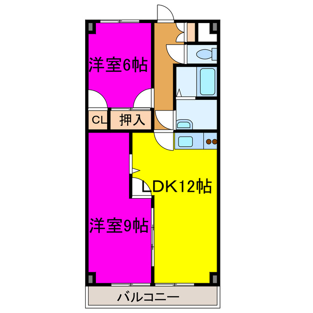 姫路市安富町長野のマンションの間取り