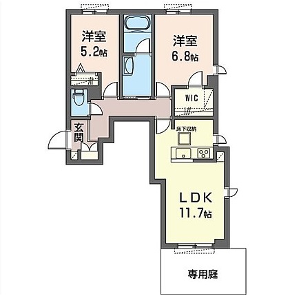 松戸市中矢切のマンションの間取り