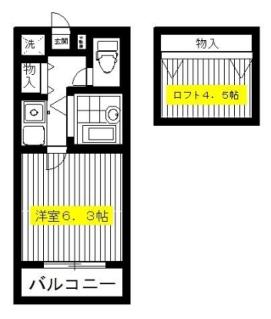 ロワジール向山Aの間取り