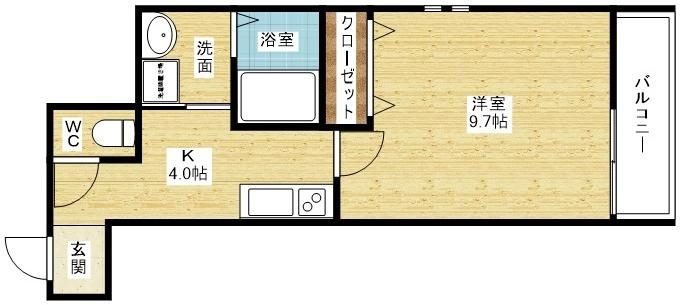 大阪市東淀川区豊里のアパートの間取り