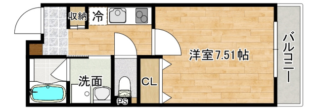 広島市南区宇品御幸のマンションの間取り