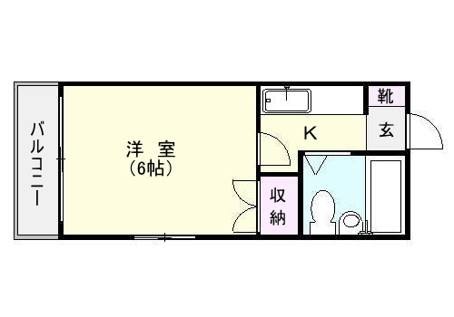 鹿児島市高麗町のマンションの間取り