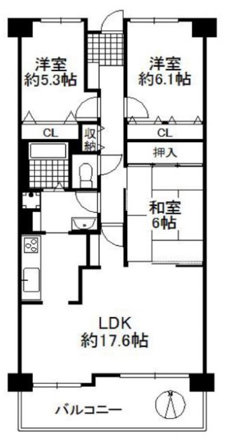 桜井市大字慈恩寺のマンションの間取り