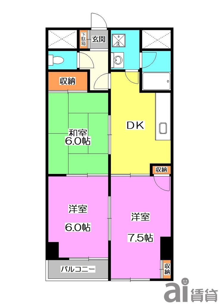 川越マンションの間取り