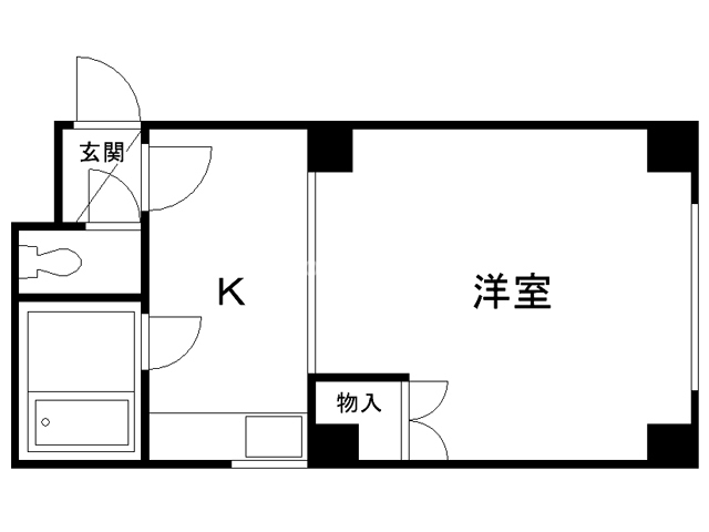 札幌市東区北十四条東のマンションの間取り