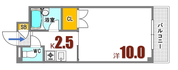 ハマダ矢野ビル28-2の間取り