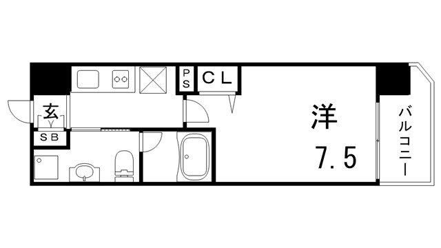 アドバンス神戸プラージュの間取り