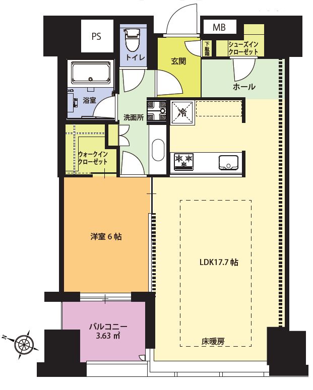 セントラルパークタワー　ラ・トゥール新宿の間取り