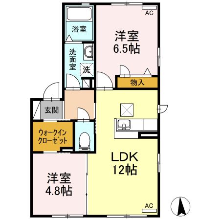 クレール　メゾン　西棟の間取り