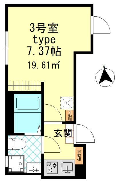 ローランギャロス四ツ木の間取り