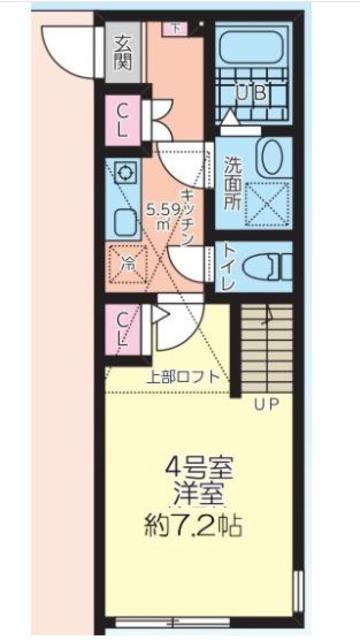 厚木市関口のアパートの間取り