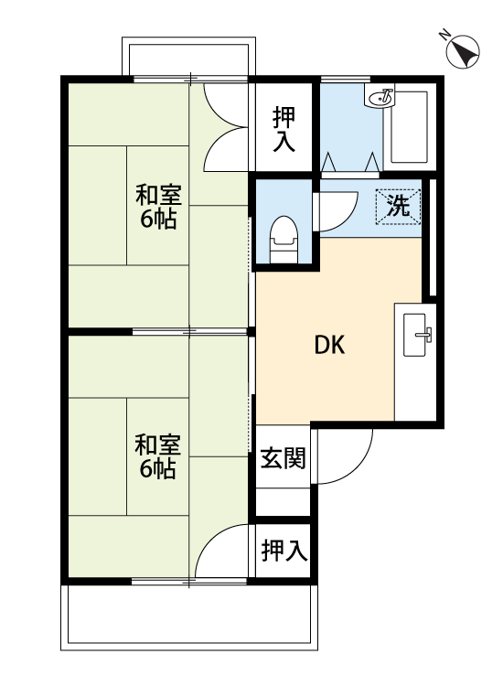 大府市江端町のアパートの間取り