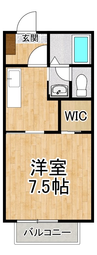 大津市南志賀のアパートの間取り