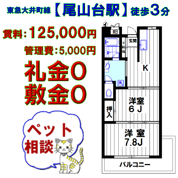 尾山台サマリヤマンションの間取り