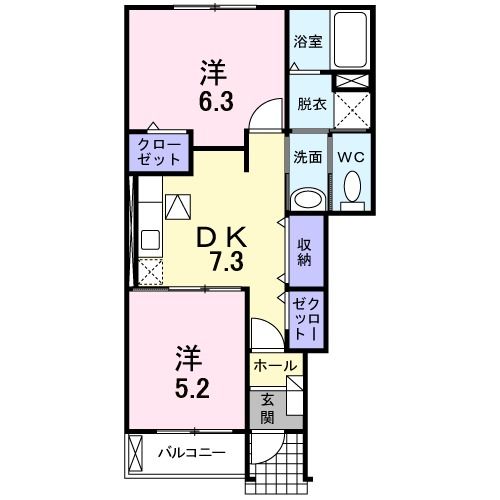 セントラル天神Ｂの間取り