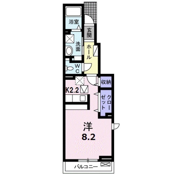 広島市安佐南区伴東のアパートの間取り