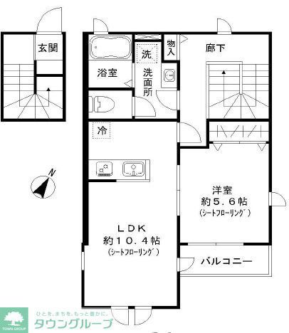 横浜市旭区本村町のアパートの間取り