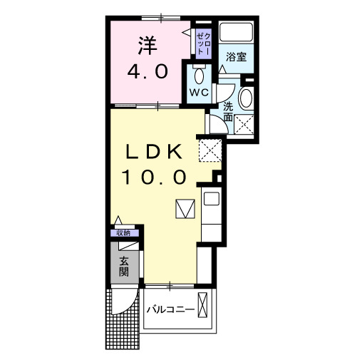 北九州市門司区葛葉のアパートの間取り