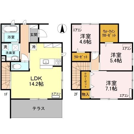 蓮田市緑町のアパートの間取り