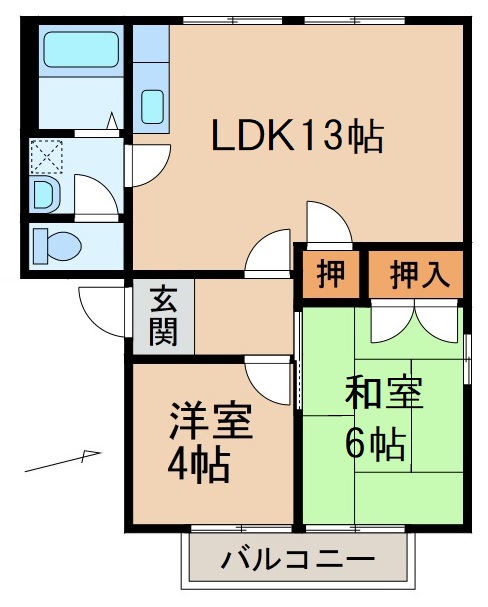 ディアス西高松の間取り