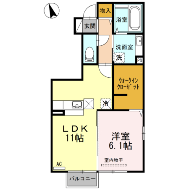 【新潟市東区海老ケ瀬のアパートの間取り】